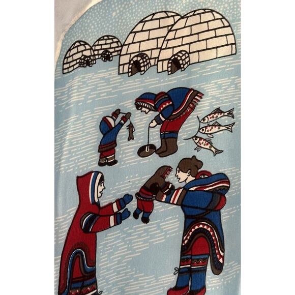 SKEMO CANADA Arctic Scene Tony & Eleanor Paine Pink Silk Scarf Pointed Ends - Picture 5 of 8